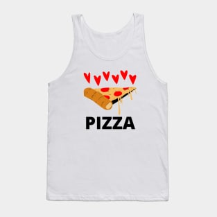 Pizza slice with red hearts pizza lovers Tank Top